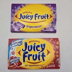 Vintage 2003 Wrigley’s Juicy Fruit Gum - Rare Grapermelon & Strappleberry Packs